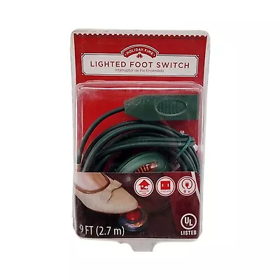 Green Extension Cord With Lighted Foot Switch - 9 Ft Power Cord - 3-Outlet • $9.99