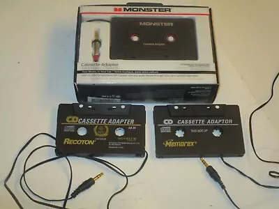 Lot Of 3  Monster ICarPlay Aux  Cassette Adapter 800 For IPhone MP3 IPod Player+ • $9.90