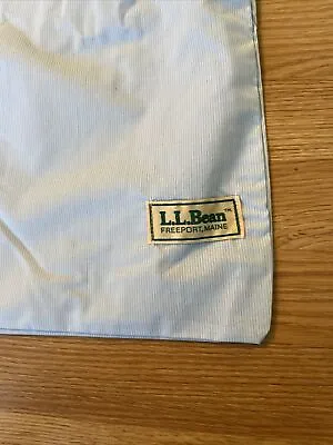 LL Bean Blue Striped 100% Cotton Twin Comforter Cover Duvet Handmade In USA EUC! • £57.82