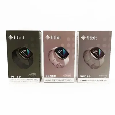 Fitbit Sense FB512 Advanced Health Smartwatch Stainless Steel Case Sealed L&S • $133.99