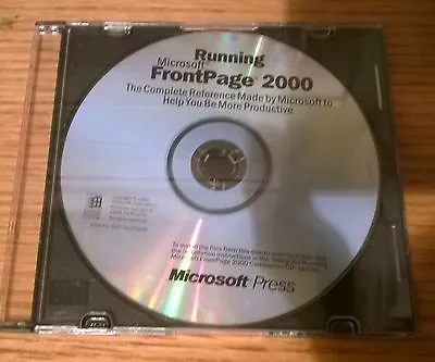 Microsoft Press Running Microsoft FrontPage 2000 097-0002268 (CD ONLY - No Key) • $9.95