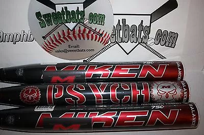 New Miken Psycho Balanced 34 28 SPSYBA HOT Softball Bat NIW 2014 Rare ASA 750X • $324.99