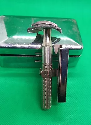 Vintage Gillete Single Blade Razor In Case • £20