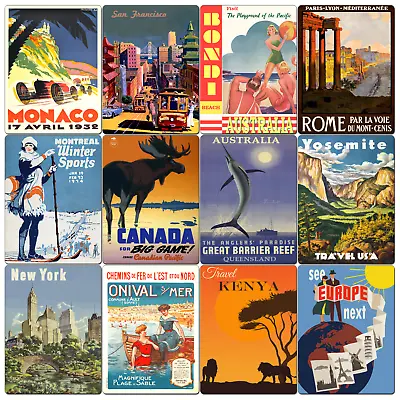 Vintage Classic Retro Tourism Holiday Travel Advert Poster Metal Sign 15 X 20cm • £4.99