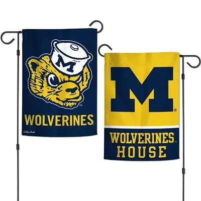 Michigan Wolverines Wolverines House 12 X18  2 Sided Garden Flag New Wincraft 👀 • $16