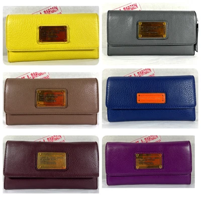 $129.98 • Buy MARC BY MARC JACOB Classic Q Pebbled Leather LARGE TRIFOLD WALLET, Coin Purse