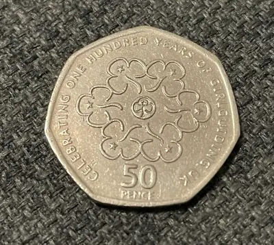 CELEBRATING ONE HUNDRED YEARS OF GIRLGUIDING 2010 Circulated 50p Coin • £0.99