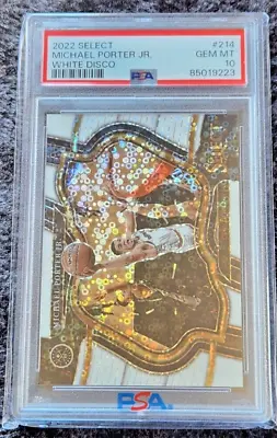 2022 Select Michael Porter Jr. White Disco PSA 10 GEM MT 41/75 POP OF ONLY 2! • $49.99