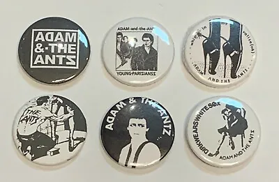 Quality Punk Retro Pin Badge Set Of 6 - Adam And The Ants (Antz) *Set 3 • £4.99