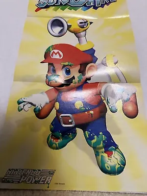 Official Super Mario Sunshine Gamecube 2002 Nintendo Power Poster Authentic Rare • $44.99