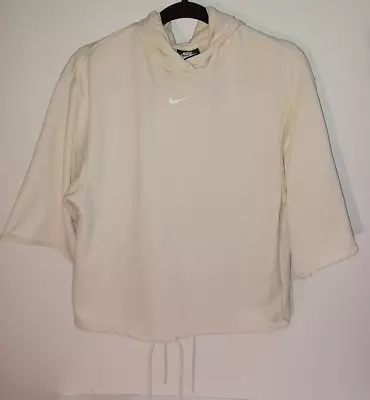 Nike Hoodie Sweatshirt Adult -XS -White Pullover Funnel Hooded - 3/4 Sleeves • $12.97