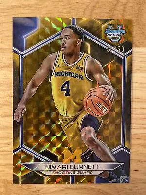 2023-24 BOWMAN BEST U NIMARI BURNETT GOLD Geometric REFRACTOR SP #/50 Michigan • $3