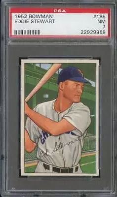 1952 Bowman #185 Bud Stewart Psa 7 White Sox *ds15419 • $49
