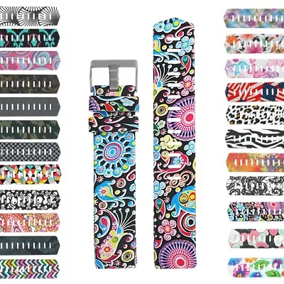 StrapsCo Patterned Silicone Watch Band Strap For Fitbit Charge 2 • $22.20