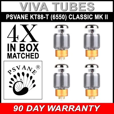 New Current Matched Quad (4) Psvane KT88-T Classic MKII II Series Vacuum Tubes • $460.54