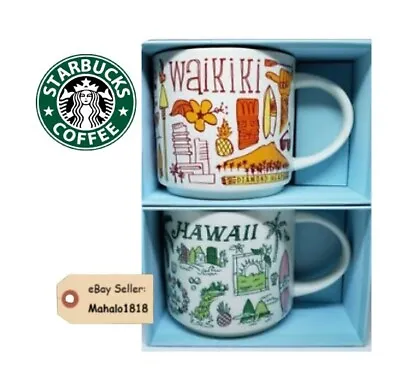 $46.99 • Buy Starbucks Mug Set Hawaii And Waikiki  Been There Series  14 Oz. - Brand New!   