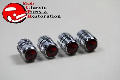 Chrome Tube Diamond Top Tire Air Valve Stem Caps Cover Hot Rat Rod Custom Truck • $31.79