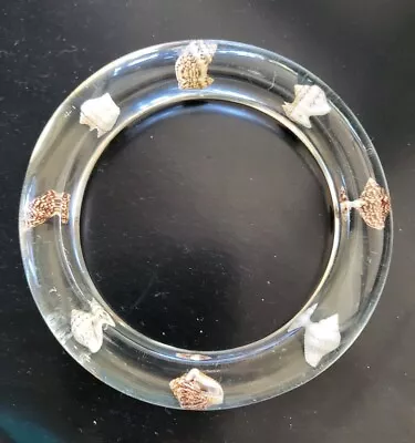 Vintage Clear Lucite Bangle Bracelet With Mini Conch Shell Inclusions • $40