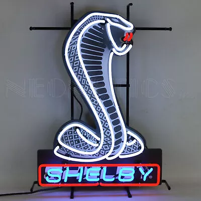 Shelby Cobra Shaped Emblem Neon Sign With Backing • $699.95