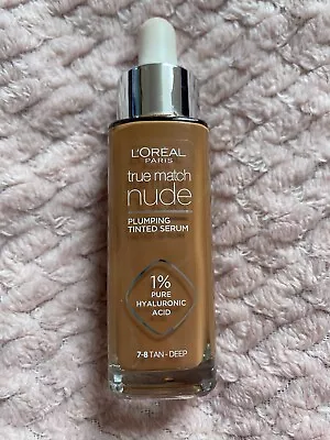 L'Oreal Paris True Match Nude Plumping Tinted Serum Shade 7-8 Tan-Deep (959) • £8