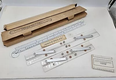 Lot Of 2 Elund C-Thru 12”  18 Adjustable Drafting Ruler  Perspect Aid 2.981.004 • $39