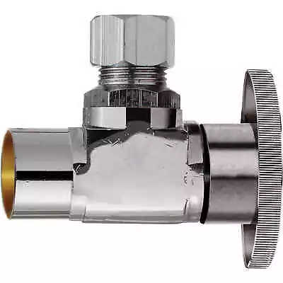 (6)-Do It 1/2 In. Sweat 3/8 In. OD Compression Quarter Turn Angle Valve  • $88.99