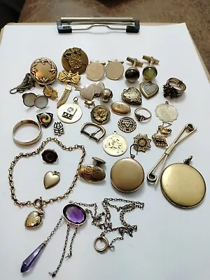 Lot Of 35+ Pcs Of Vintage Jewelry Mostly 10k  12k Gold Filled / Some Signed • $78