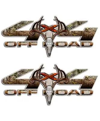 Orange 4x4 Camouflage Hunting Skull Truck Decal Deer Sticker For Ford USA Camo • $14.99