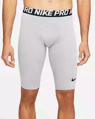 NIKE Men's PRO Baseball / Softball Slider Shorts NWT Wolf Grey / Black MEDIUM • $29.66