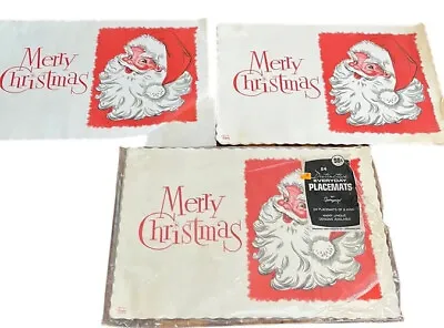 Vintage Mid Century Modern SANTA Paper Placemats~Springprint • $30.79