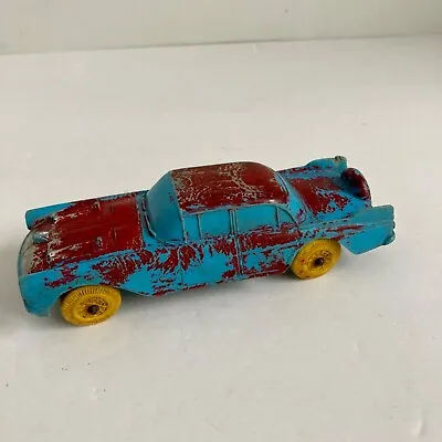 Vintage Auburn Rubber Toy Car 1950's Blue Red • $10