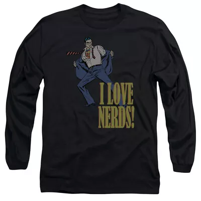 SUPERMAN I LOVE NERDS Licensed Men's Long Sleeve Graphic Tee Shirt SM-3XL  • $27.95