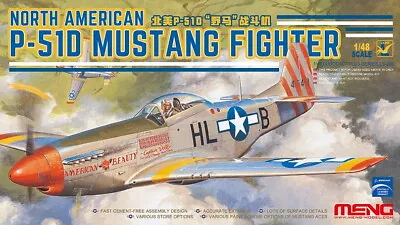 Meng Models 1/48 North American P-51D Mustang Fighter With Decals • $54.95