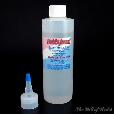 THIN CA Glue - HOBBYBOND Large 8 Oz Bottle - Super Glue Adhesive - Cyanoacrylate • $26.59