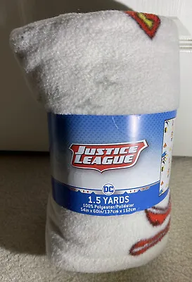 NEW Justice League Fleece Fabric 1.5 Yards Thin Throw Blanket • £8.67