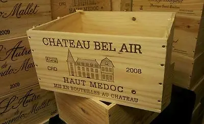 £13.40 • Buy French 6 Bottle Genuine Wooden Wine Crate Box  / Planter Retro Shelving Storage