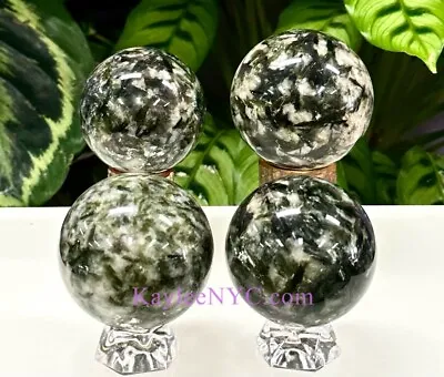 Wholesale Lot  4 Pcs Natural Green Mica Sphere Crystal Healing Energy • $70