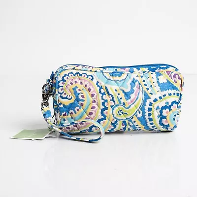 Vera Bradley Womens Small Wristlet Capri Blue Paisley NWT • $19.99