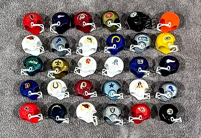 Lot 30 Vintage NFL Mini Gumball Football Helmets ~ In Mixed Condition For Play! • $22