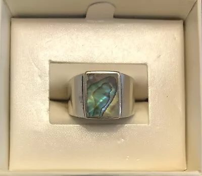 Vintage Sterling Silver (925) With Abalone Ring - Size 7 • $34.99