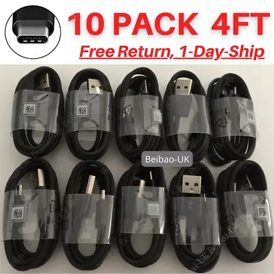 Lot Of 10 Wholesale Bulk USB Type C Cable Samsung S10 A20 Charger Charging Cord • $13.82