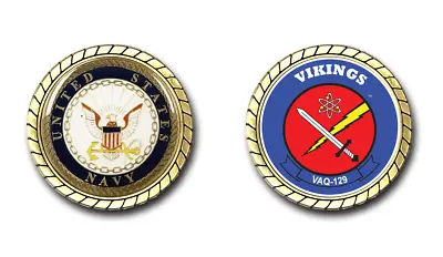 VAQ-129 Vikings US Navy Squadron Challenge Coin Officially Licensed • $16.95