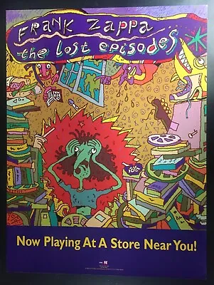Frank Zappa Capt Beefheart Lost Episodes Gabor Csupo Ryko 18x24” 96 Promo Poster • $12.99