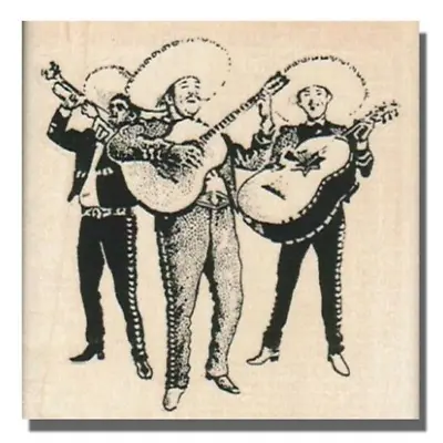 Mariachi Band RUBBER STAMP Man Stamp Music Sing Guitar Mexican Party Celebrate • $10.94