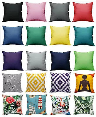 Waterproof Filled Cushion Scatter Pad Garden Indoor Outdoor Square 43cm Or 60cm • £9.99