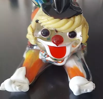 Vintage Murano Glass Clown Multicolored Handmade Italy Juggler  • $324.99