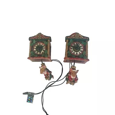 Eluceo MOUSE Hanging From CUCKOO CLOCK Christmas Ornament Plugs Into Mini Lights • $36.99