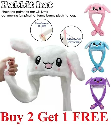 Halloween Plush Moving Bunny Ears Hat Cute Rabbit Women Movable Ears . • $9.95