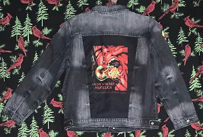 $220 • Buy Rare Guns N' Roses/Metallica 1992 Oakland Stadium Concert Denim Jacket Sz 2x NWT
