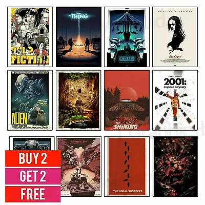 Alternative Movie Posters Classic Cinema Wall Art Films Home Room Decor Man Cave • £5.99